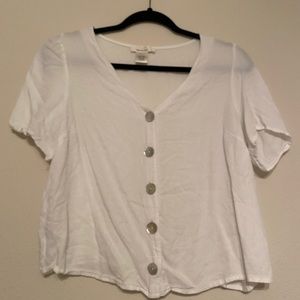 button down crop top